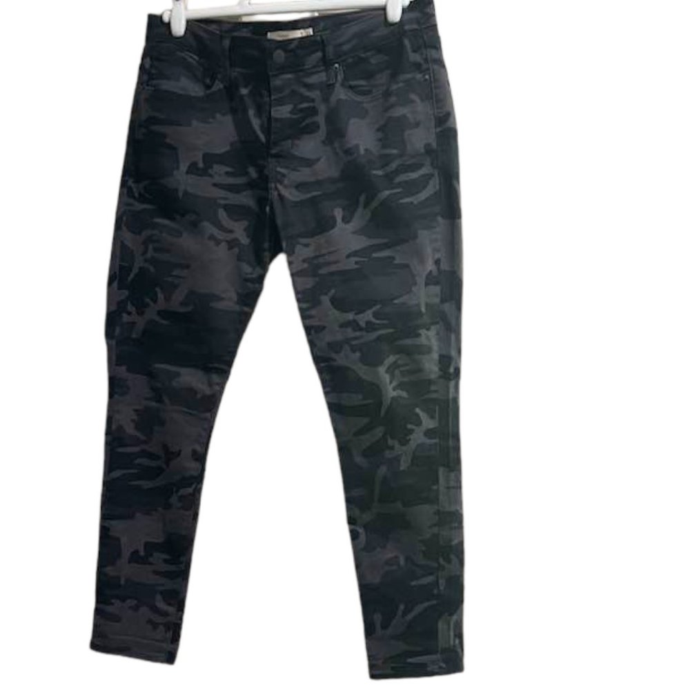 Levi Strauss 711 Original Riveted Grey Camo Jeans - Women - size W31 Petite